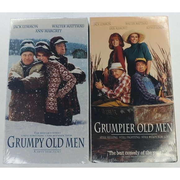 Grumpy Old Men and Grumpier Old Men Vhs NOS Sealed Jack Lemon Mathau Christmas - Picture 1 of 9